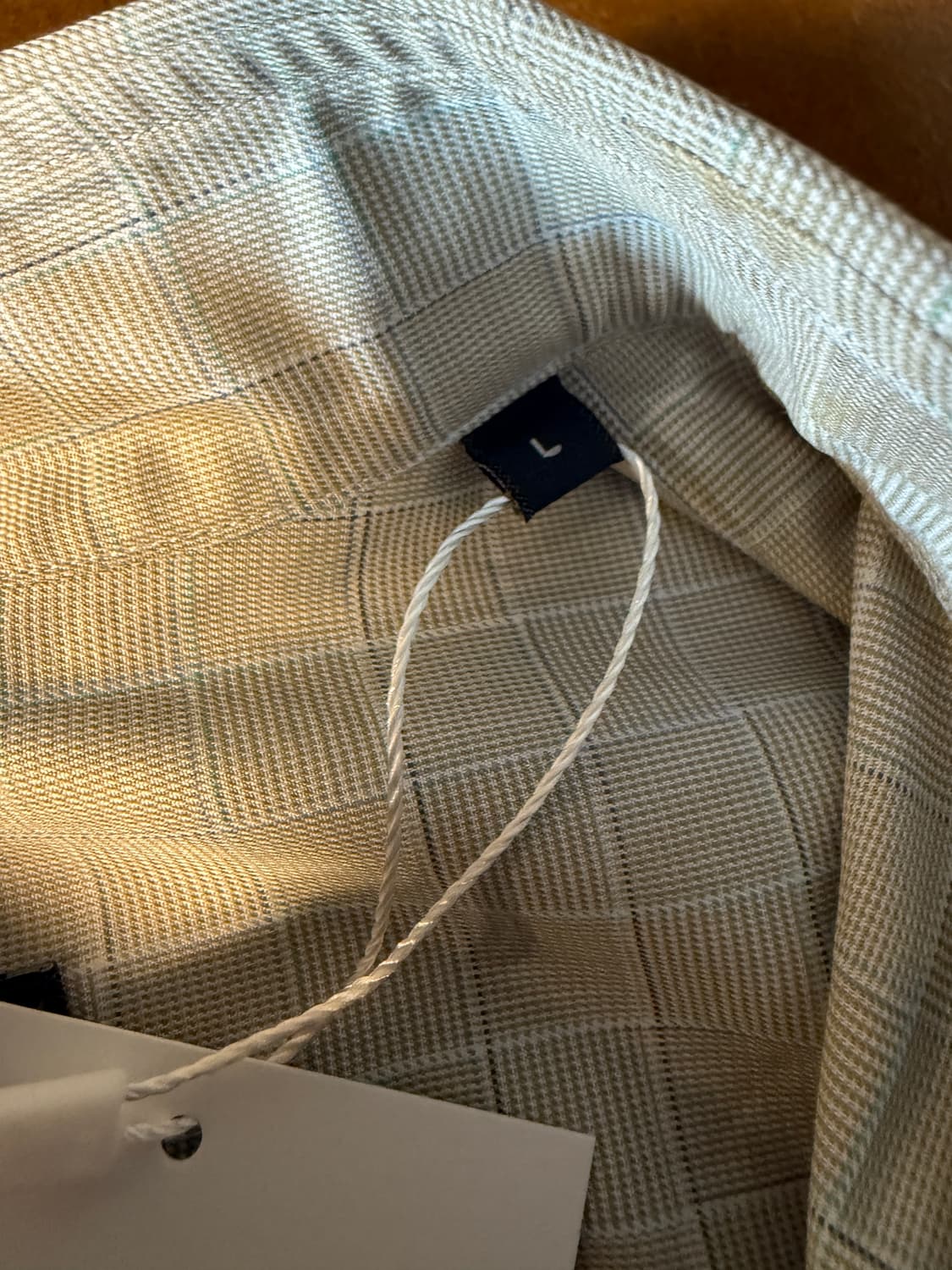 페라가모 체크 패턴 셔츠 베이지 98-180 (L) 상품이미지8