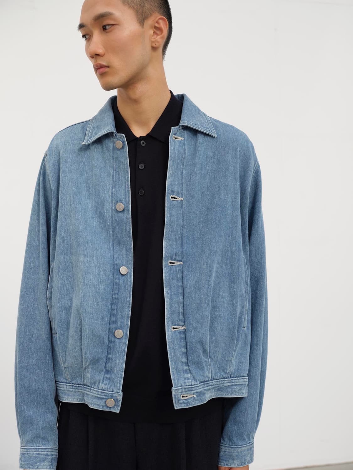 오라리 세비지 페이디드 라이트 데님 블루종 5사이즈 상품이미지2