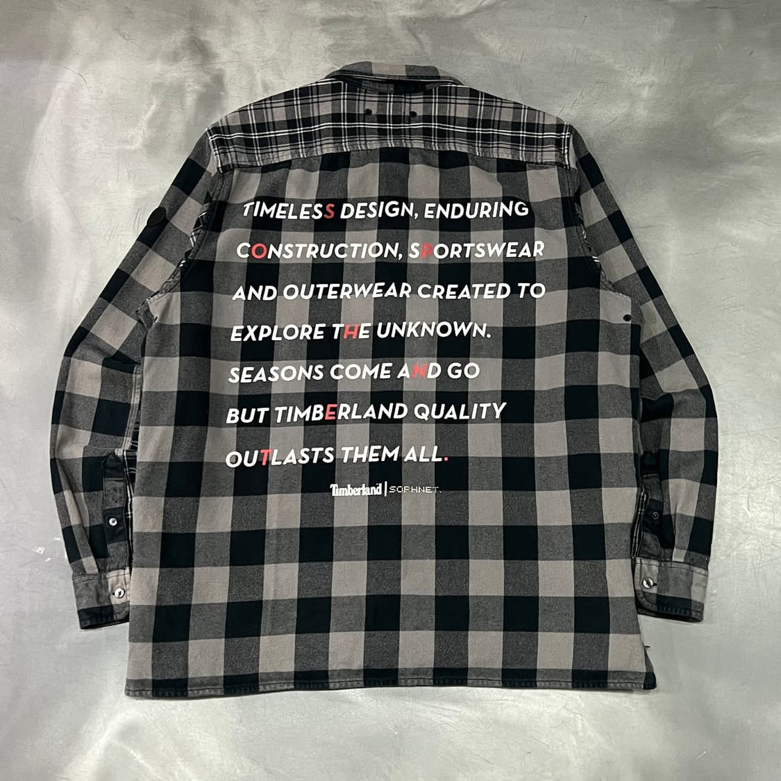 팀버랜드 x 소프넷 레터링 체크 셔츠 y15659 상품이미지2