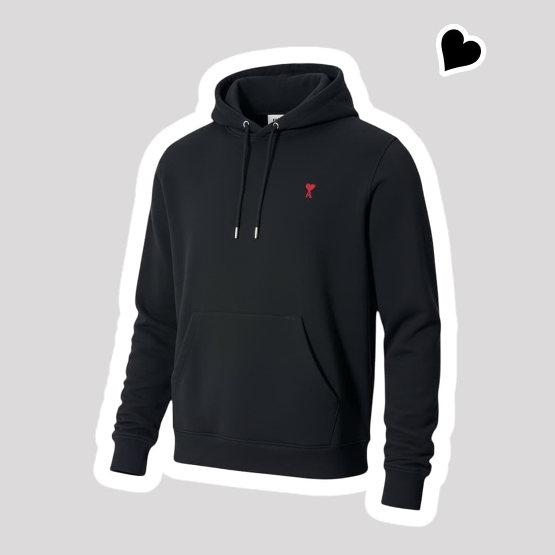 정품 아미 블랙 후드티 상품이미지1