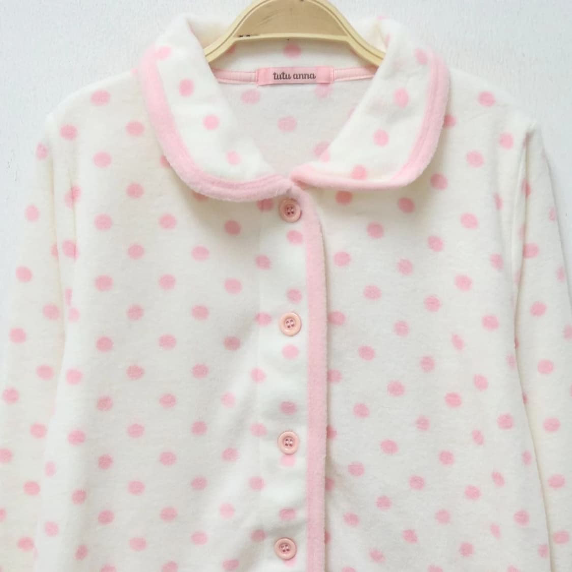 TUTU ANNA 도트 딸기우유 핑크 잠옷 상의 64650 상품이미지3