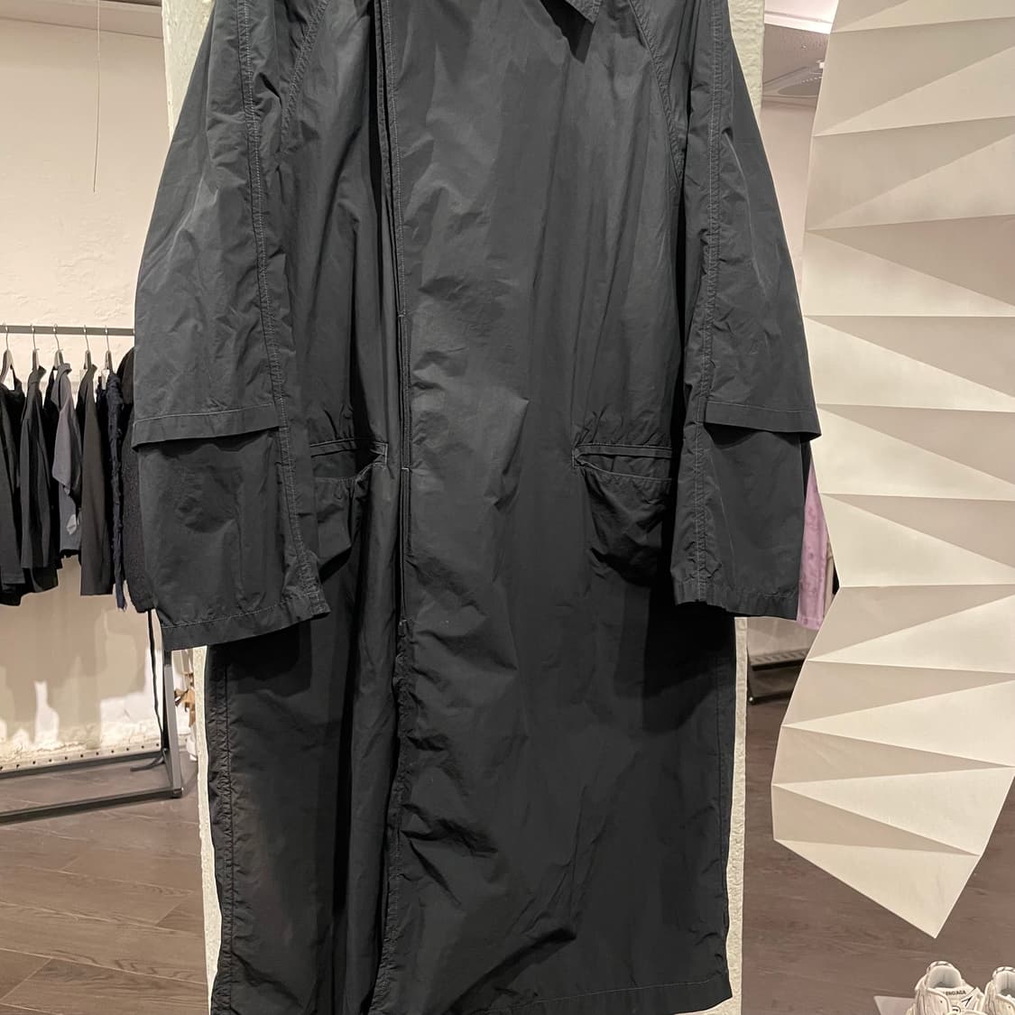 언유즈드 비대칭 오버사이즈 트렌치 코트 상품이미지3