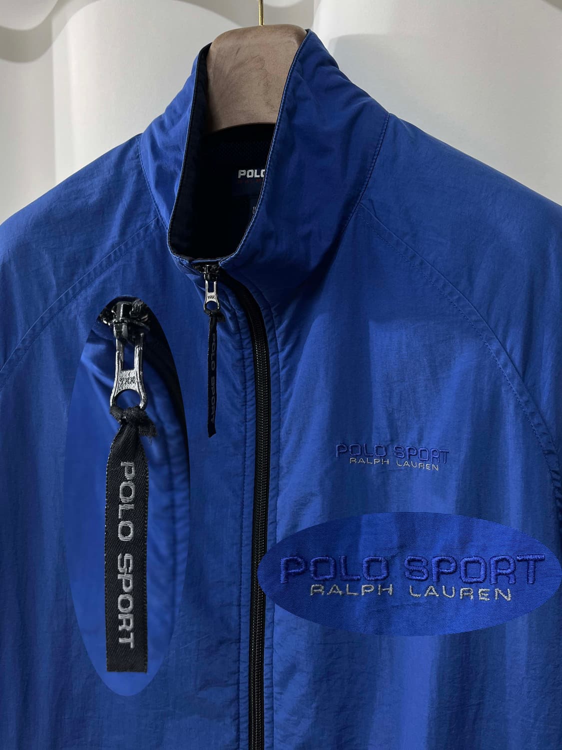 90's 폴로스포츠 로얄블루 윈드브레이커 스포츠맨 자켓 상품이미지4