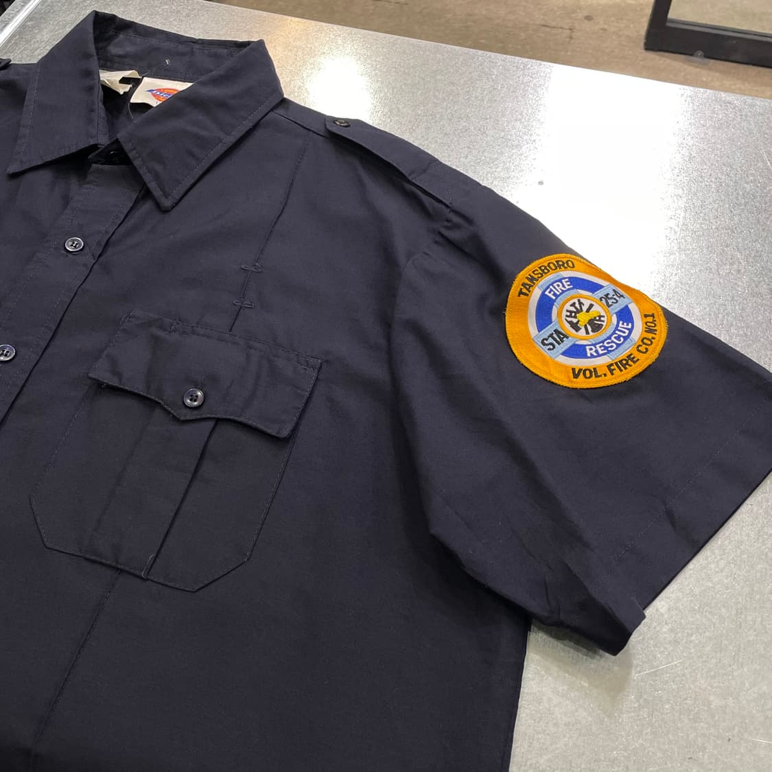 Dickies 디키즈 반팔 워크 셔츠 패치 네이비 상품이미지8