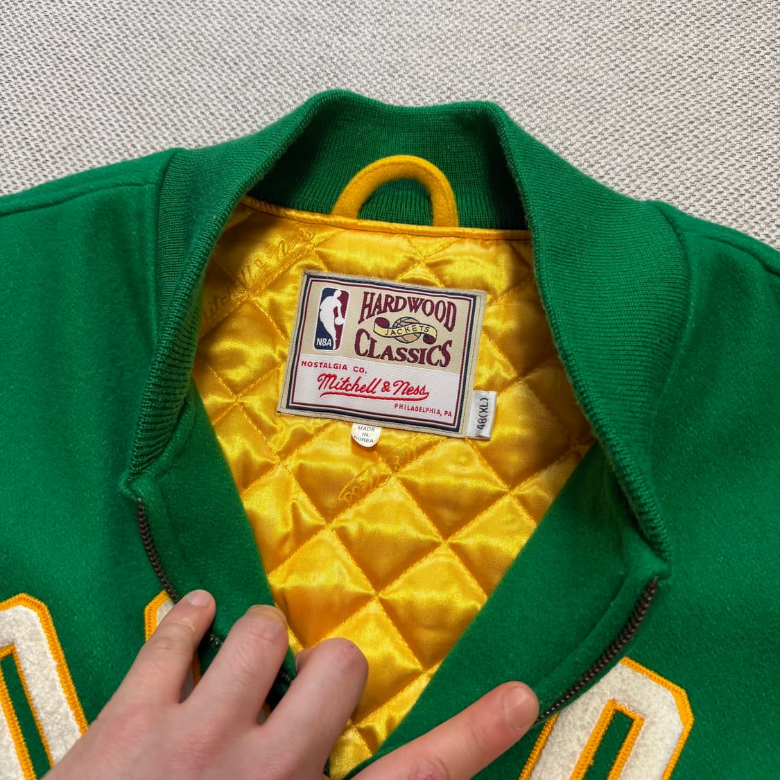 미첼앤네스 보스턴 셀틱스 하드우드 클래식 바시티 울 자켓 상품이미지4