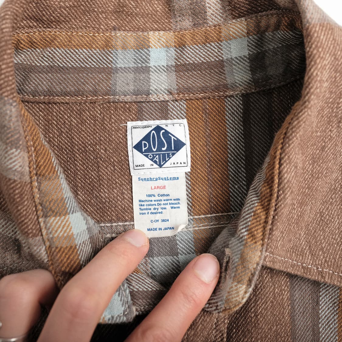 POST O'ALLS 포스트오버롤즈 체크 셔츠 L사이즈 상품이미지6