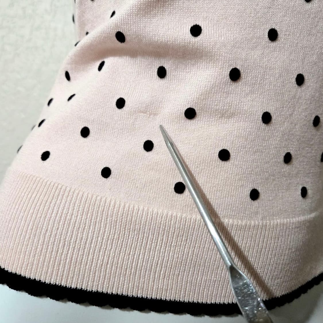 [제시] 잉그니 로걀 핑크 도트 니트 탑 대대장 희귀매물 유일매물 상품이미지8