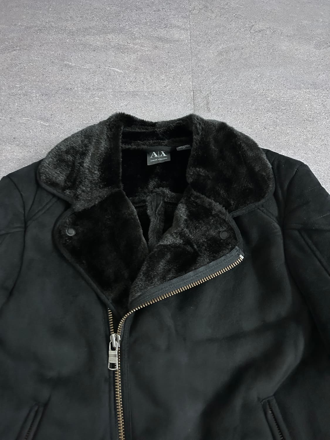 아르마니 시어링 바이커 자켓 상품이미지6