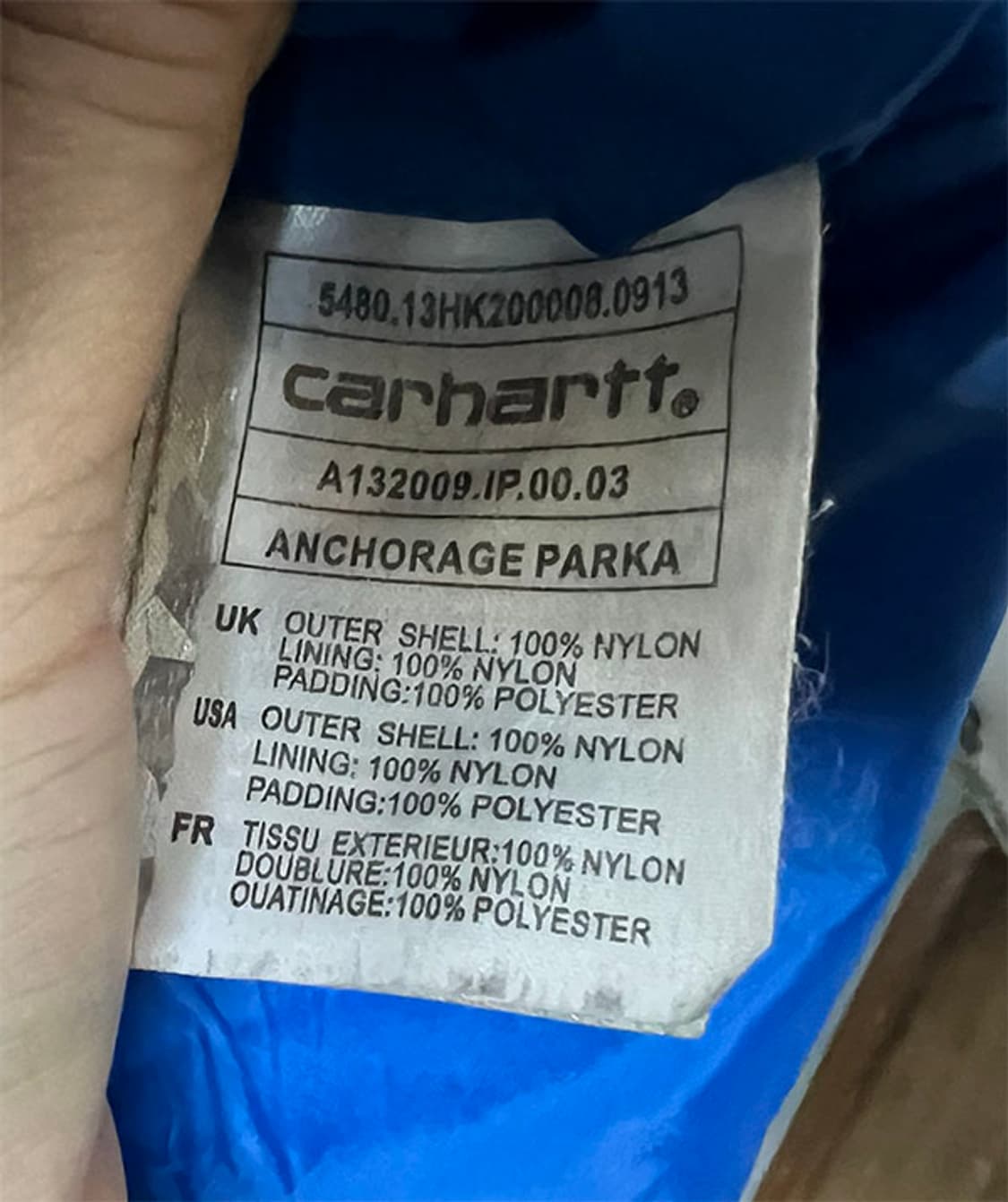 칼하트WIP 앵커리지 파카 남자 패딩 캐주얼 L 100 상품이미지6
