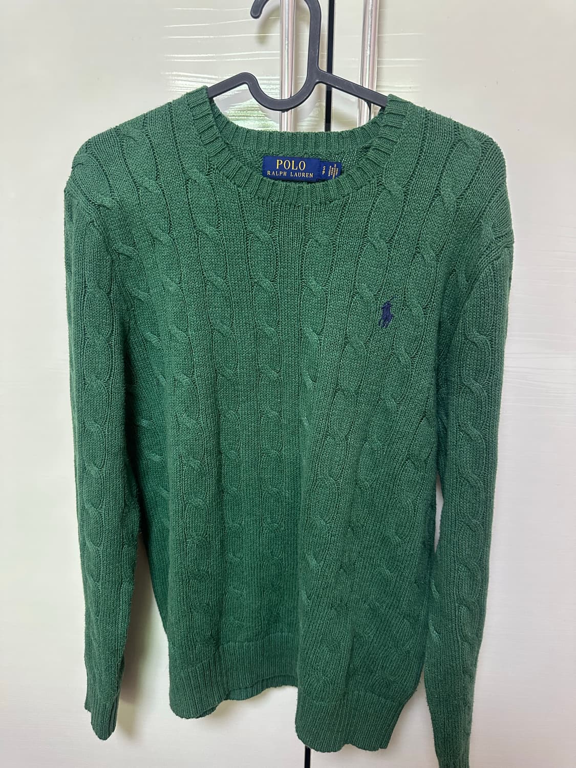 폴로 랄프로렌 그린 케이블 크루넥 니트 s 상품이미지1