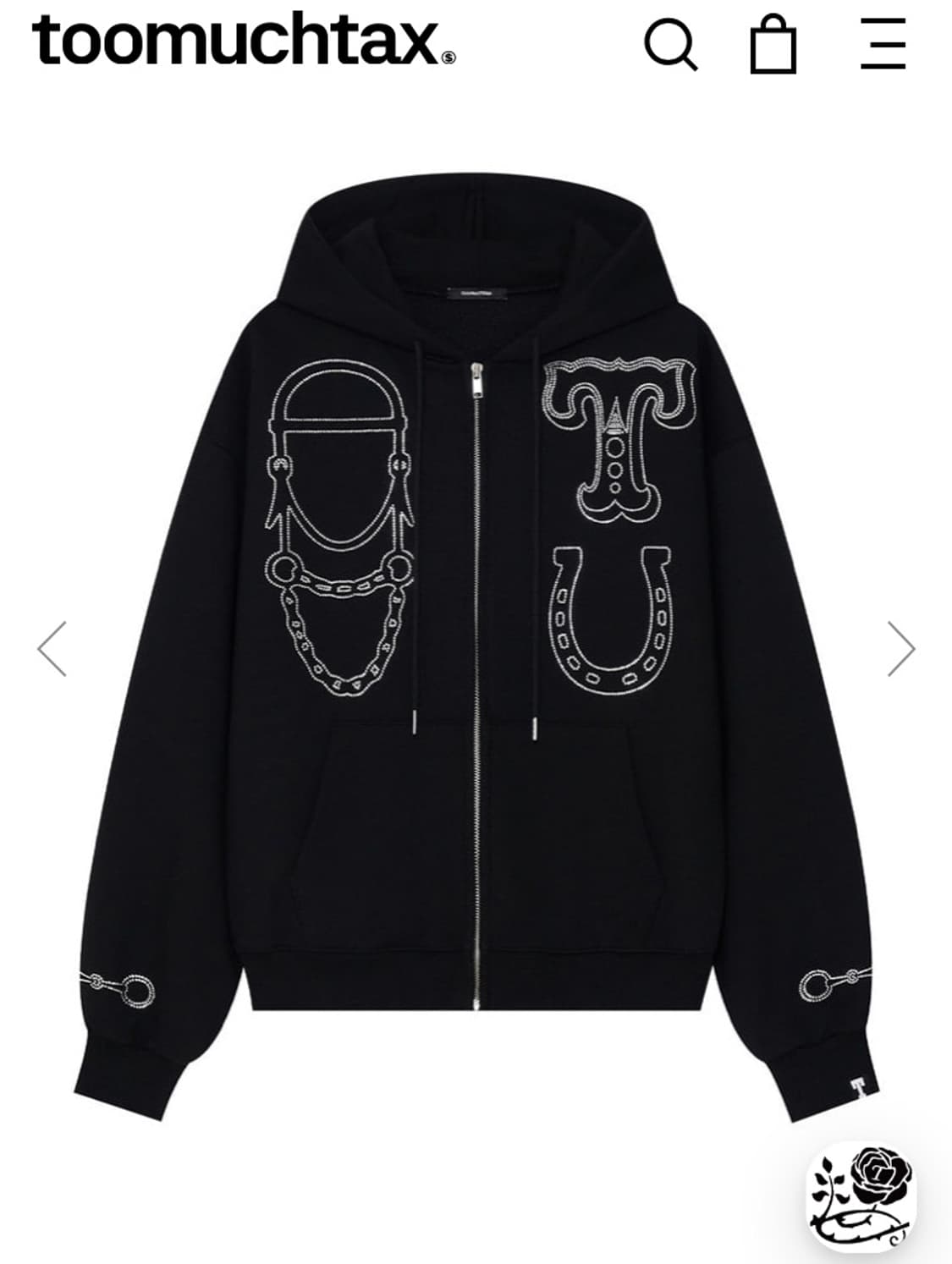 TOOMUCHTAX WESTERN HOTFIX ZIP-UP HOODIE  상품이미지2