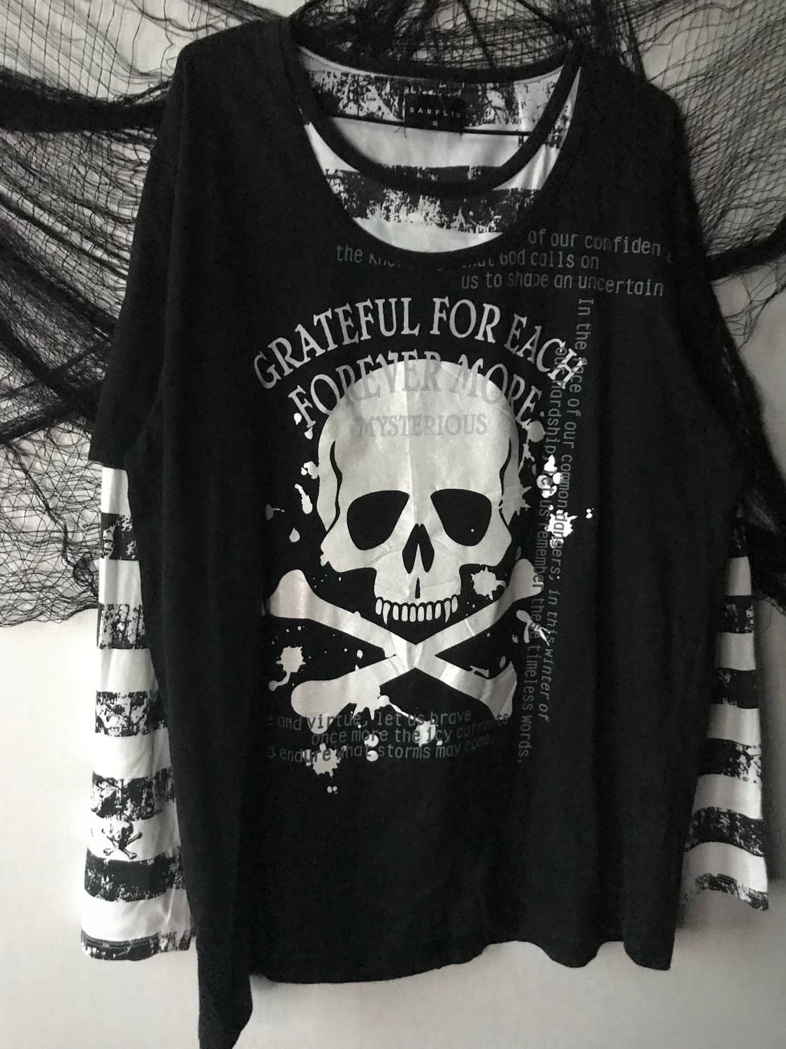 Punk mood layered printing longsleeve 상품이미지2