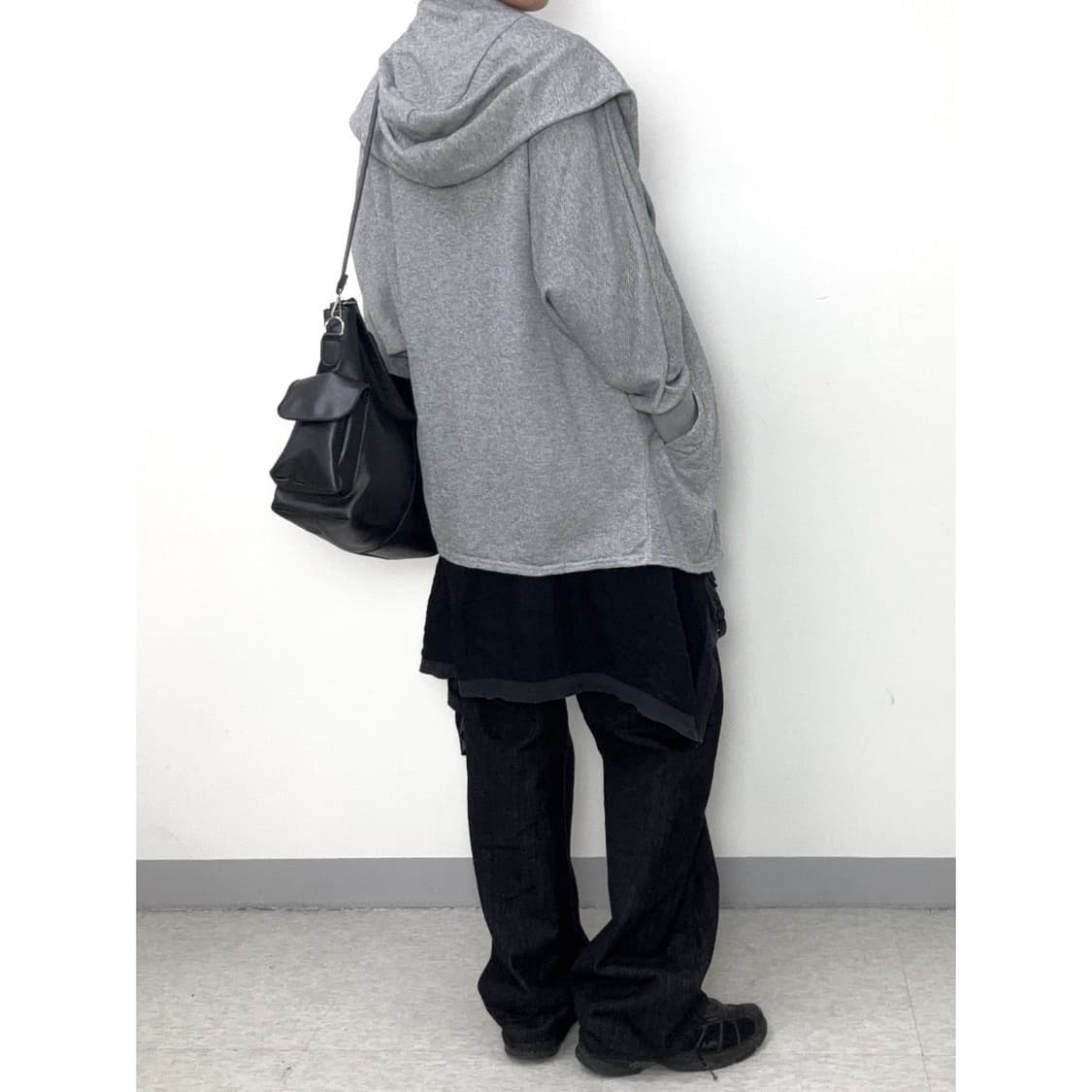 빈티지 그레이 후드 가디건 상품이미지4