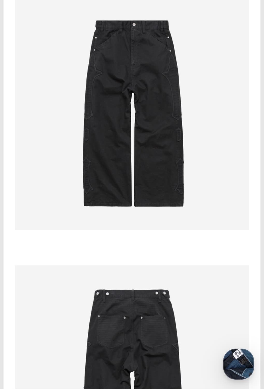 폴리테루 1011 fleur patched pants 상품이미지1