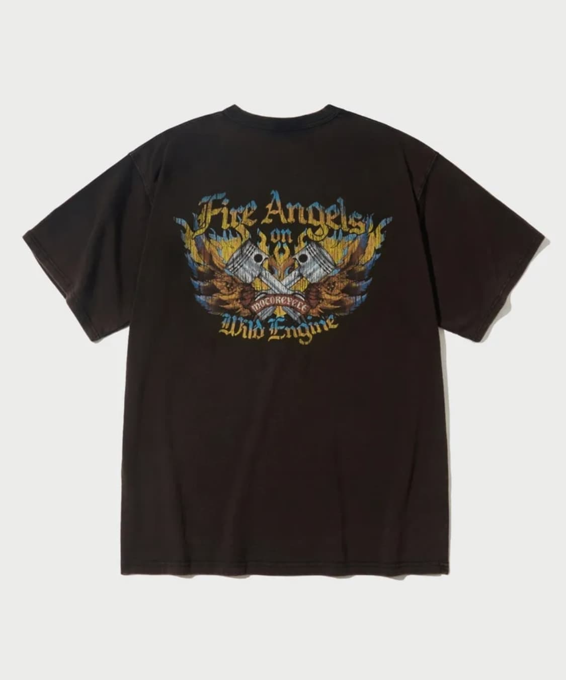 (M)아웃스탠딩 프린팅 반팔티 빈티지 블랙 상품이미지2