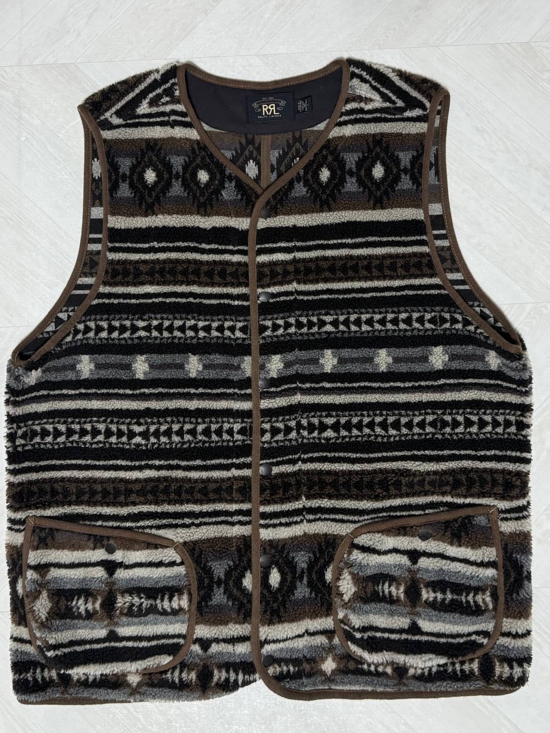 L ] rrl 자카드 플리스 베스트 상품이미지1