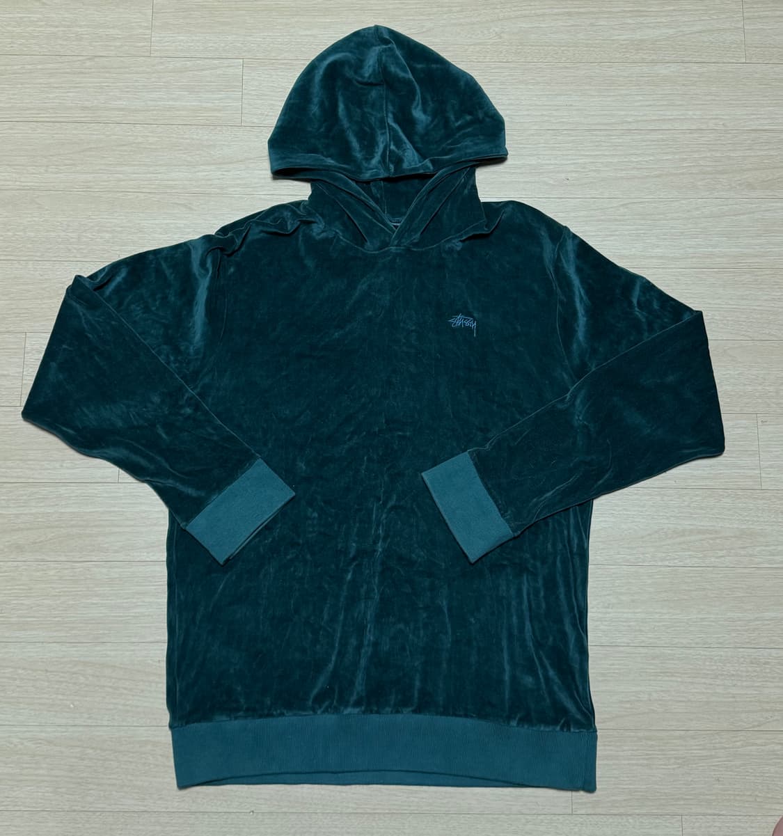 스투시 벨벳 후드티 L 상품이미지1