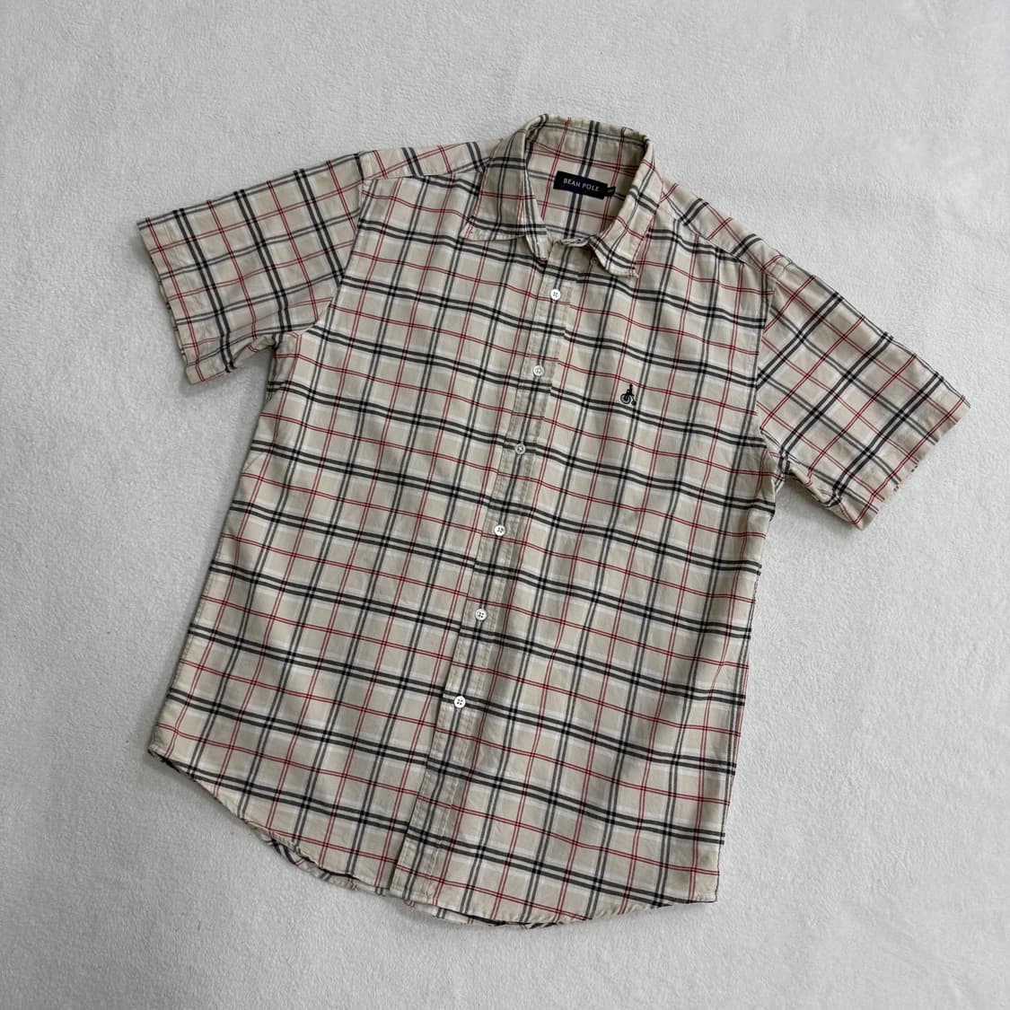 100 빈폴 체크 반팔 셔츠 0401T 상품이미지1