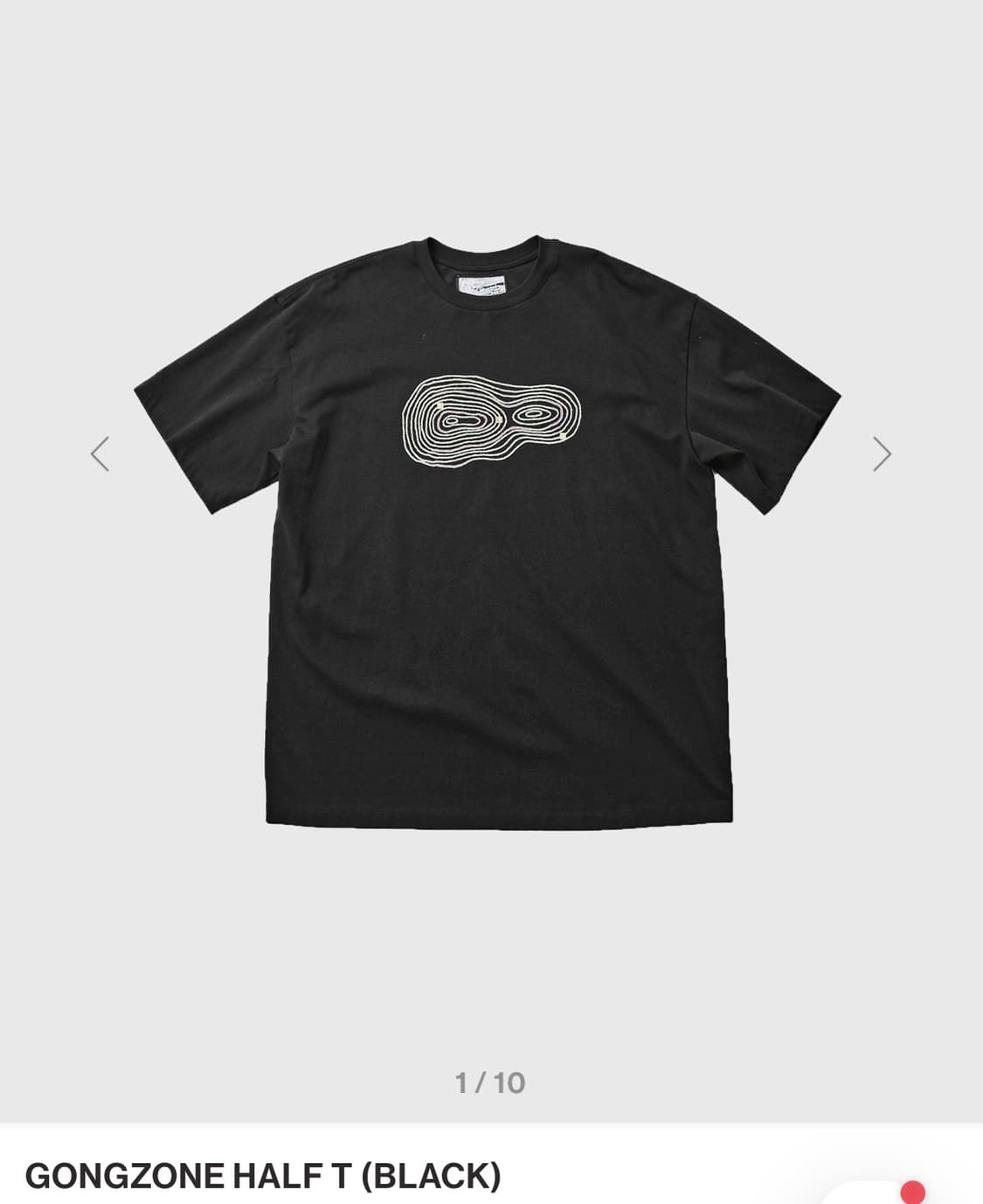 999휴머니티 GONGZONE HALF T (BLACK)(1) 상품이미지1