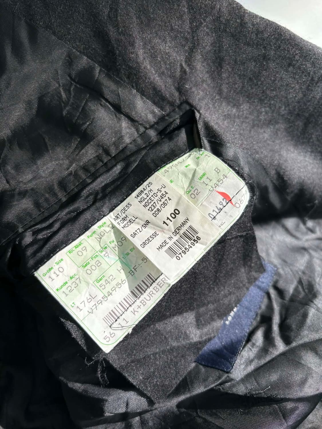 90s 버버리 × 로덴프레이 독일제 슈퍼 100 더블 브레스트 울 블레이 상품이미지7