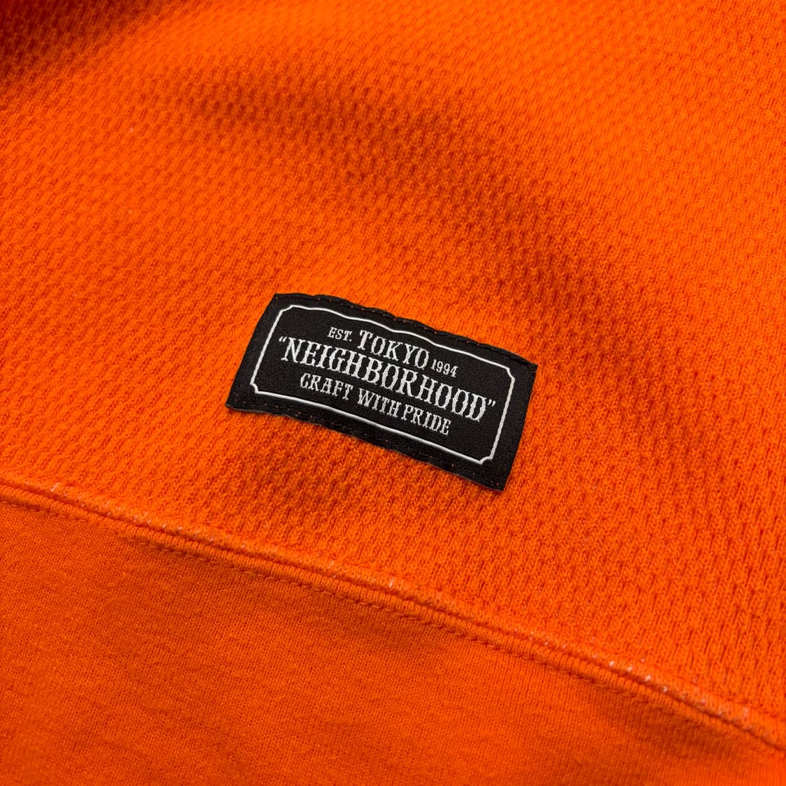 [XL] 네이버후드 오렌지 와플 반버튼 나일론 맨투맨 티셔츠 B705 상품이미지6