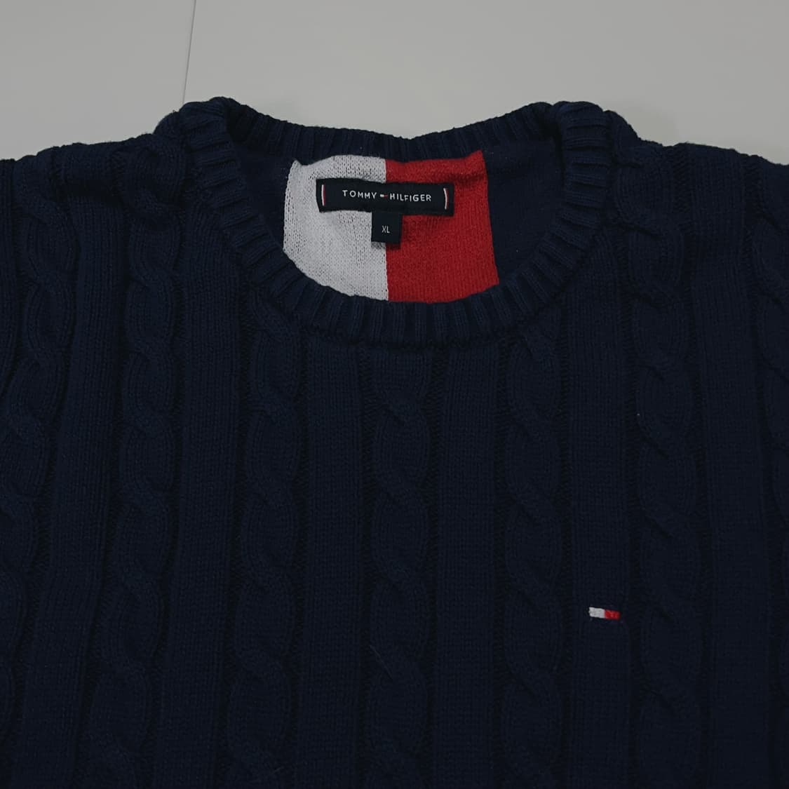 [정품] 타미 네이비 꽈배기 니트 [ XL ] 상품이미지3