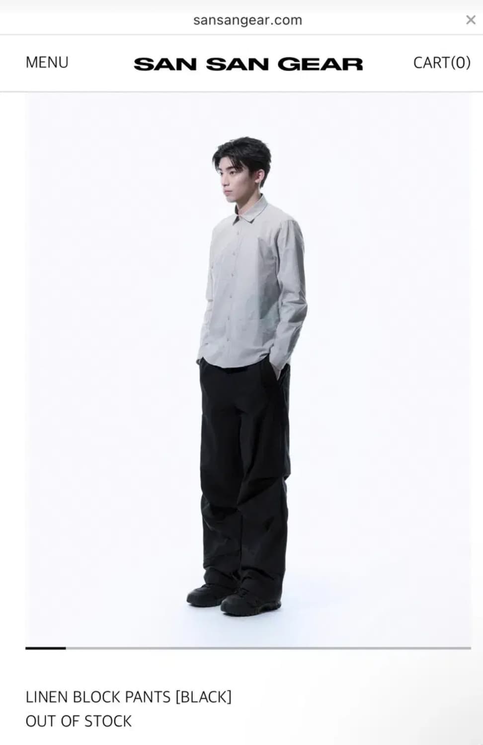 산산기어 린넨 블록 팬츠 상품이미지1