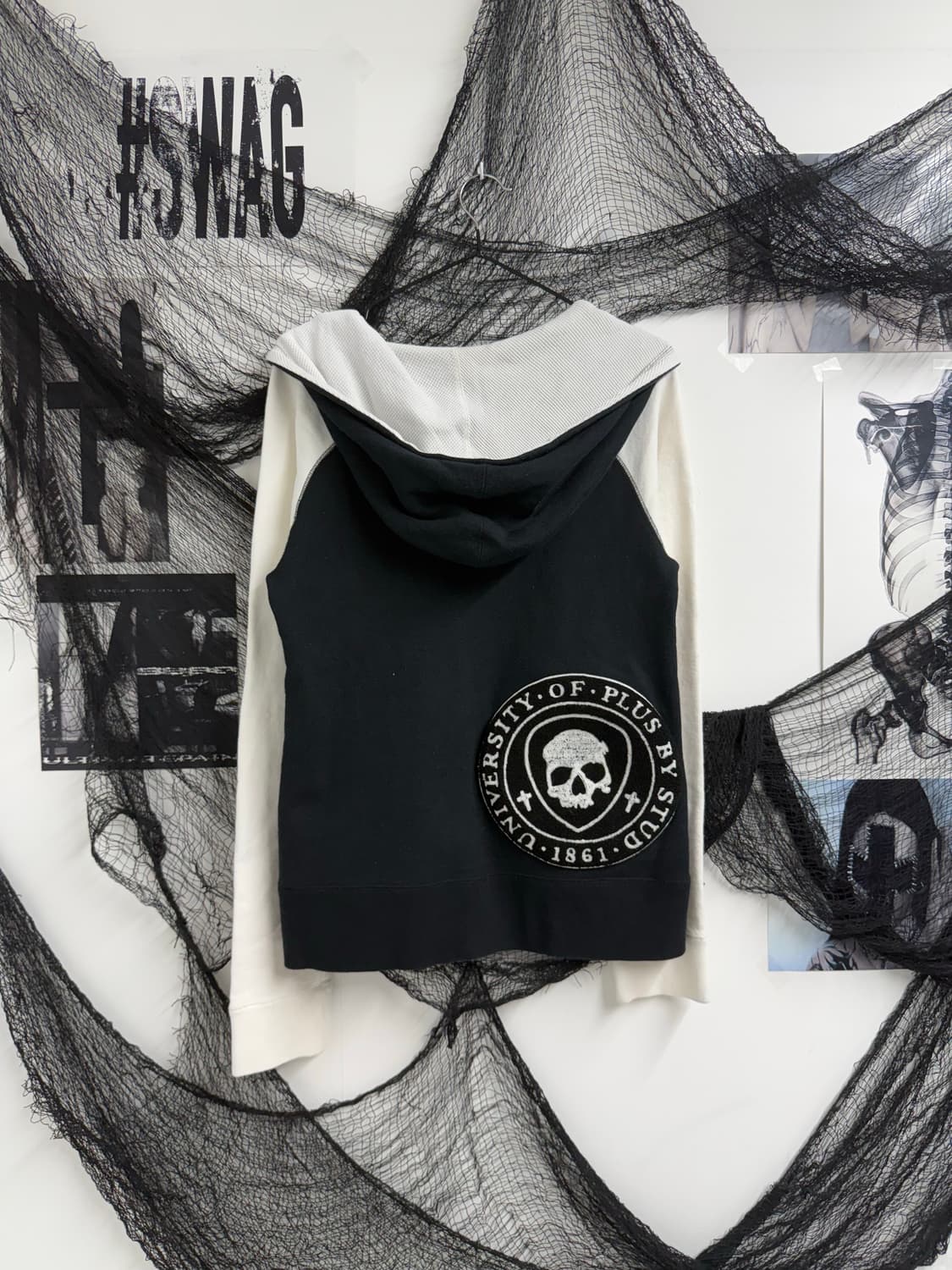 Punk mood skull hood zipup 상품이미지3