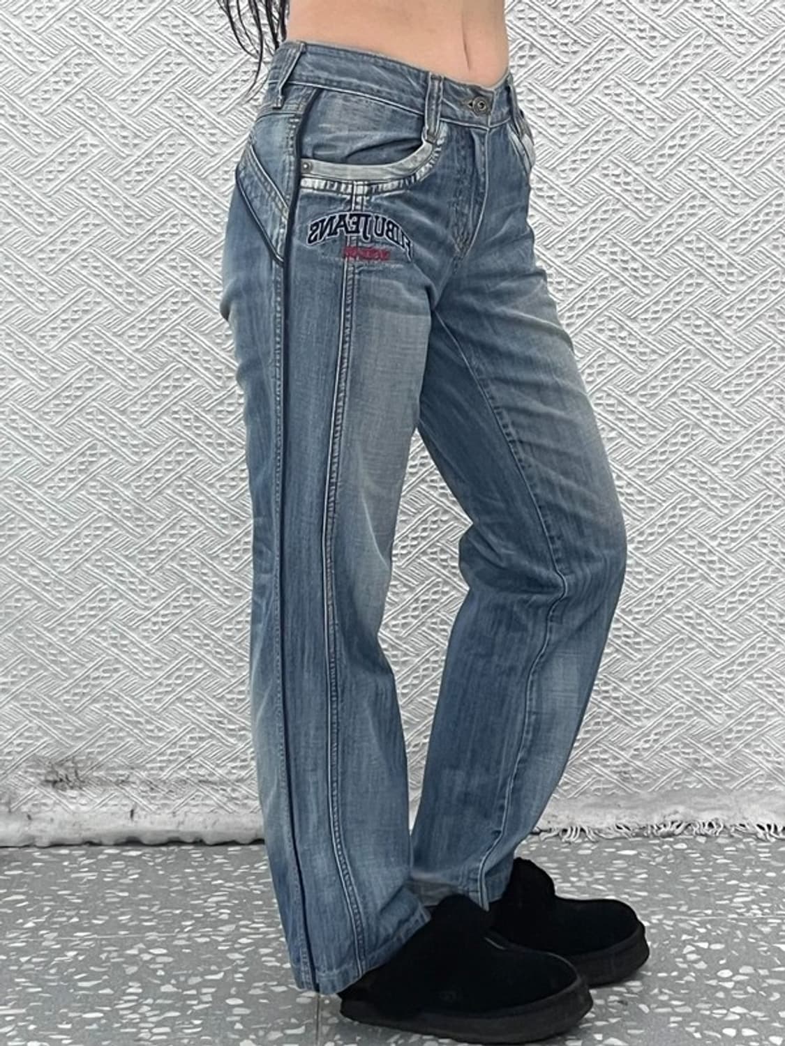 푸부 Y2K 레트로 00's 스트릿 펑크 데님팬츠 27인치 C10286 상품이미지2