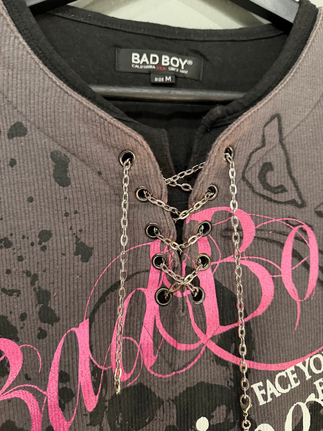 Bad boy layered collar chain point top 상품이미지8