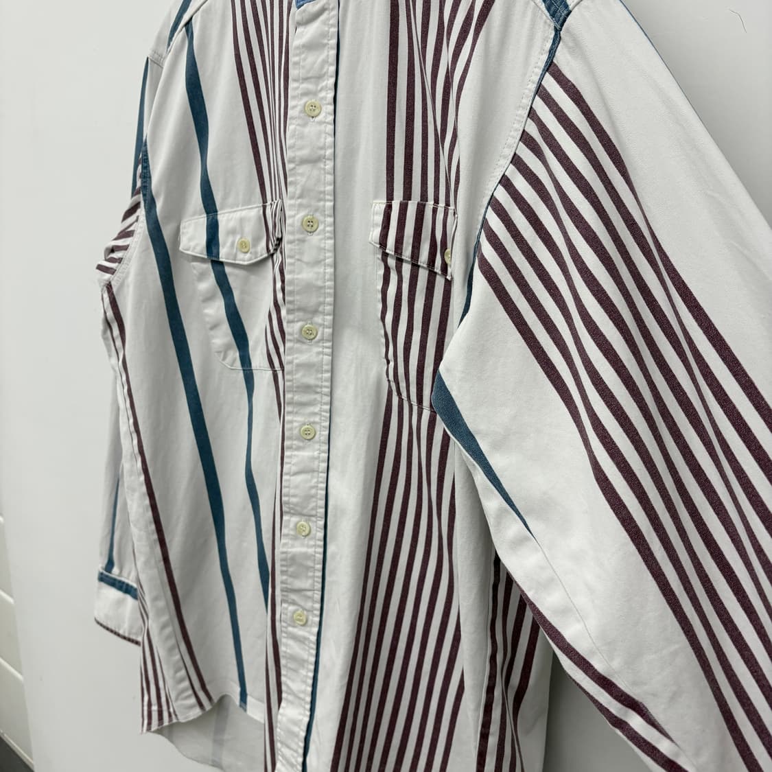 랭글러 스트라이프 헨리넥 셔츠 남성 XL 상품이미지3