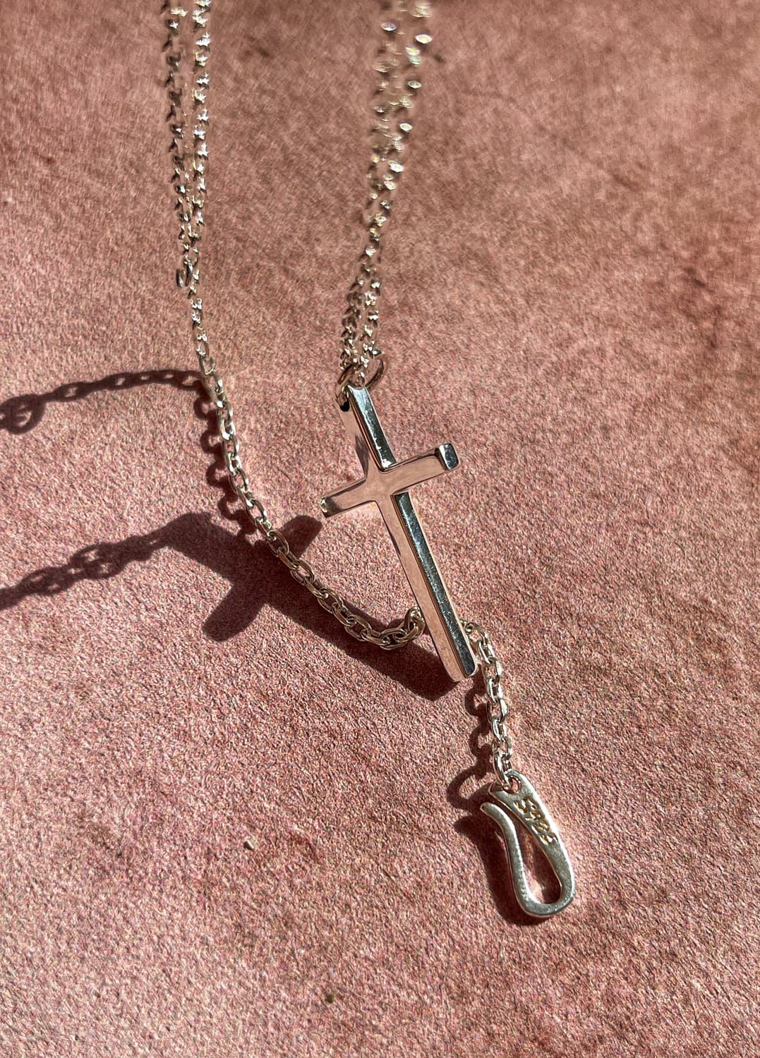 미니멀 크로스목걸이 925실버 남여공용 은목걸이 상품이미지3