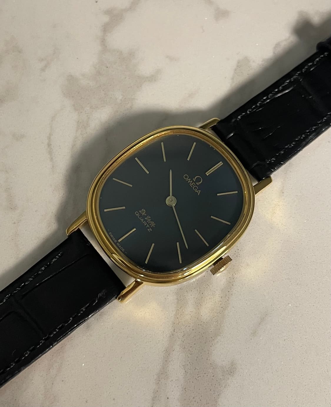 오메가 엘립스 네이비 빈티지 쿼츠 시계 상품이미지2