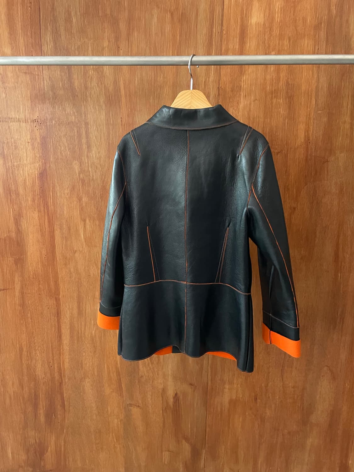 Orange stitch leather jacket 상품이미지9