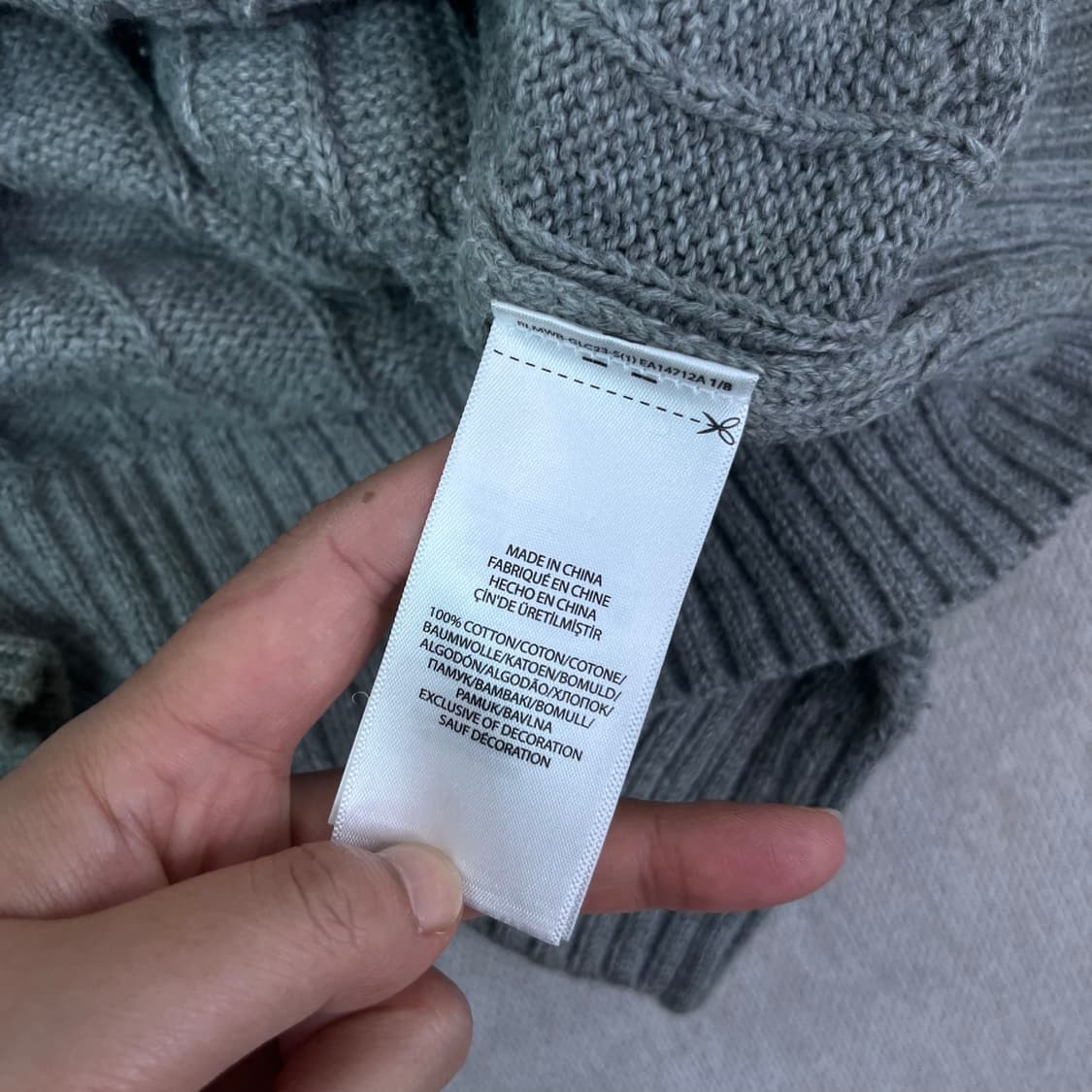 100 폴로랄프로렌 신형 꽈배기 그레이 니트 상품이미지8