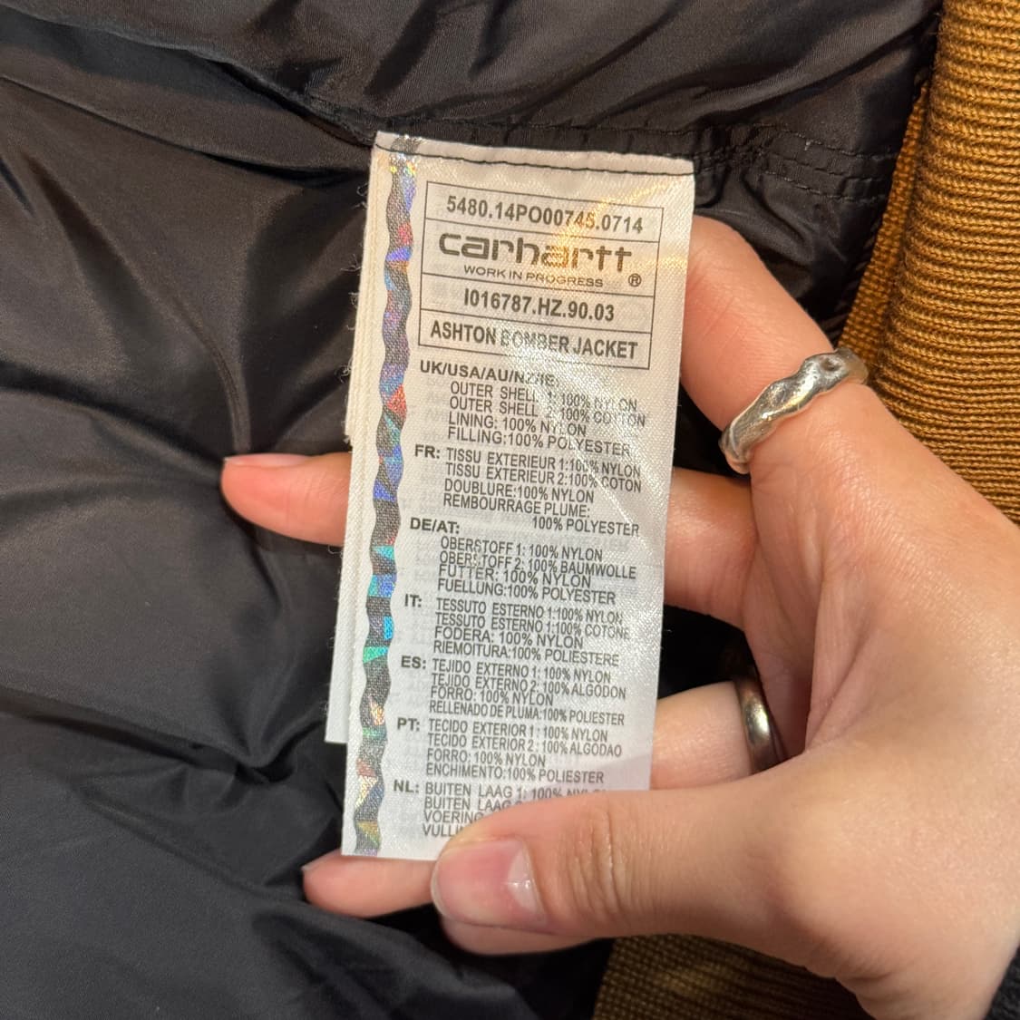 S) 칼하트 WIP 애쉬튼 봄버 자켓 항공점퍼 상품이미지8