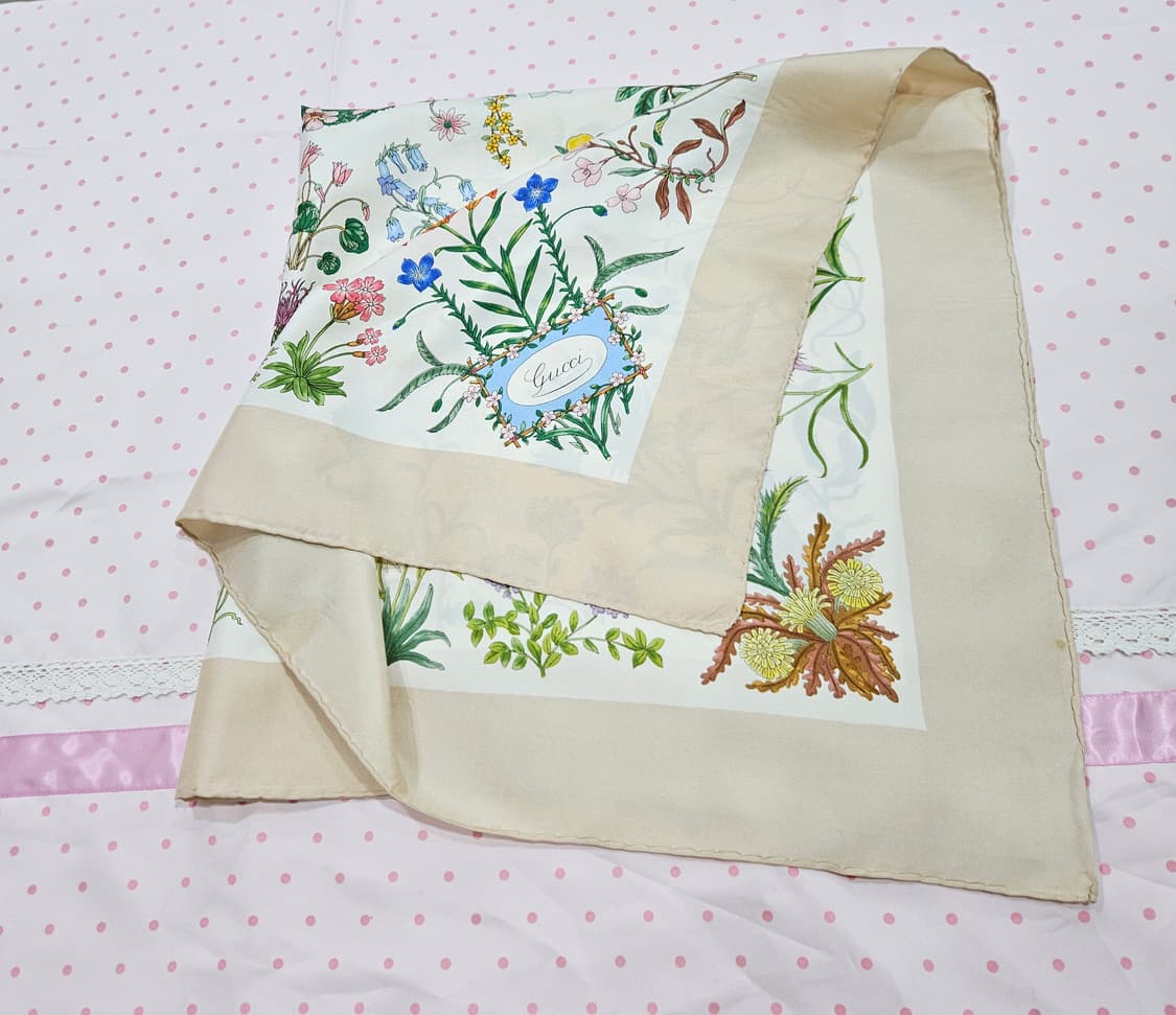 (구찌) 플로라빈티지 실크 스카프 상품이미지5