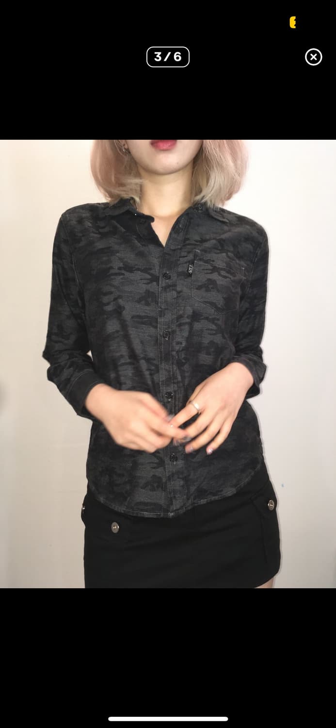 빈티지 카모 패턴 티셔츠 상품이미지2