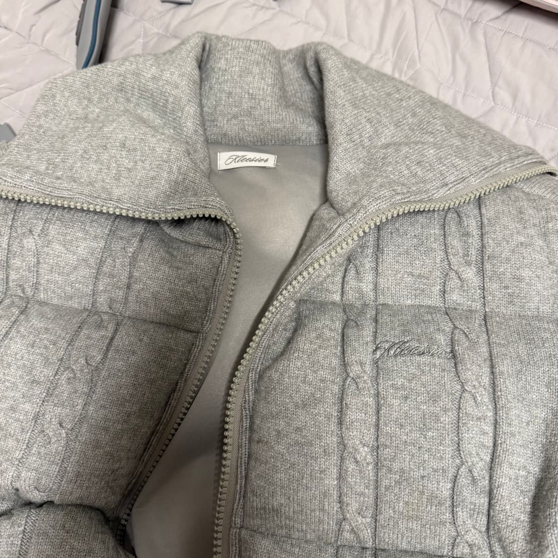 클리시어 츄츄 니트 패딩 상품이미지3