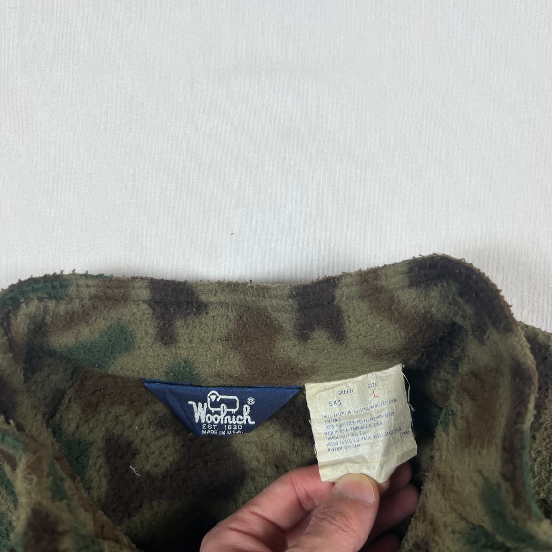 90’s 울리치 woolrich 카모 플리스 집업 자켓 상품이미지9