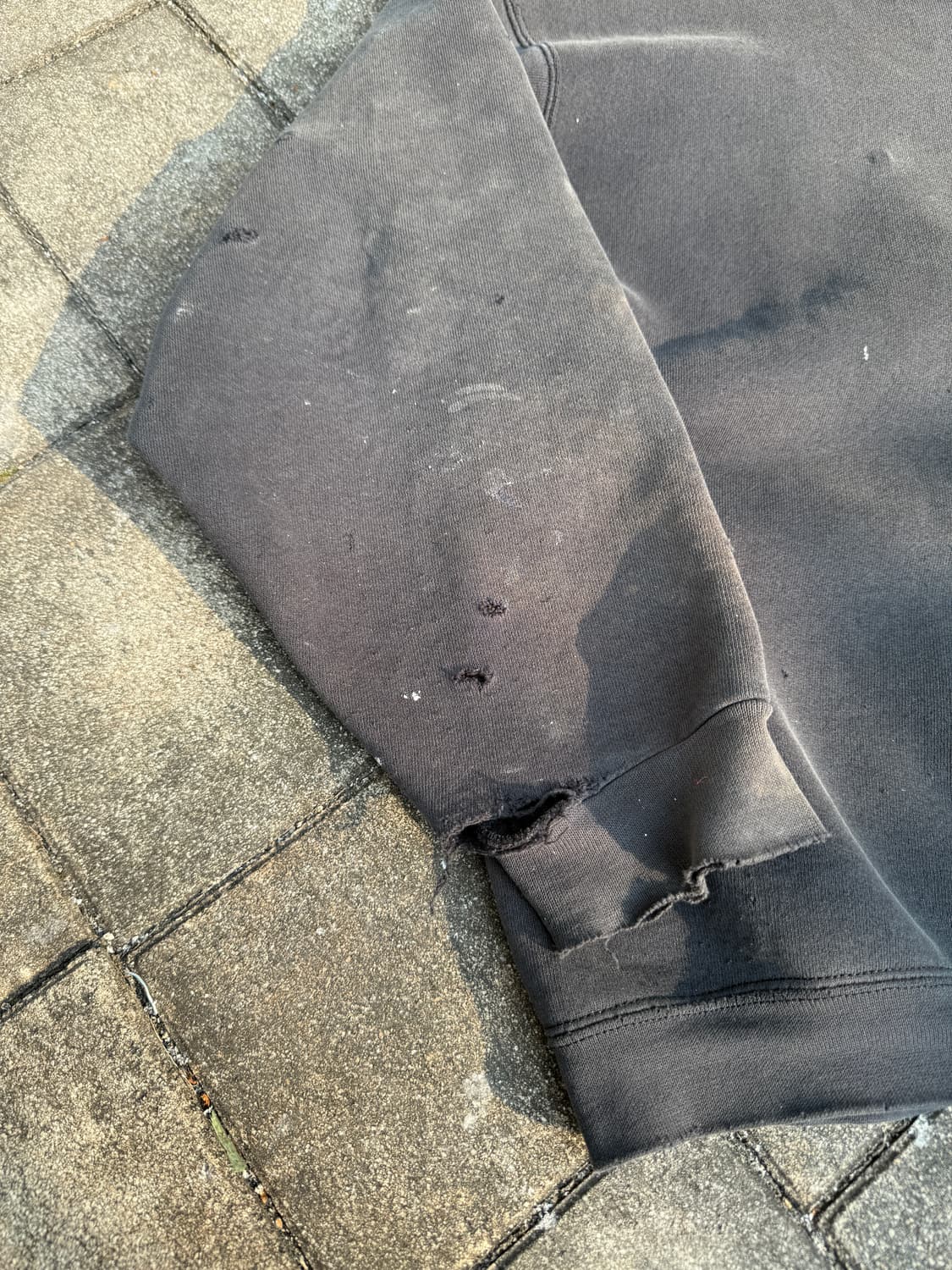 90s 리 하드 디스트로이드 스웻셔츠 2XL 상품이미지5