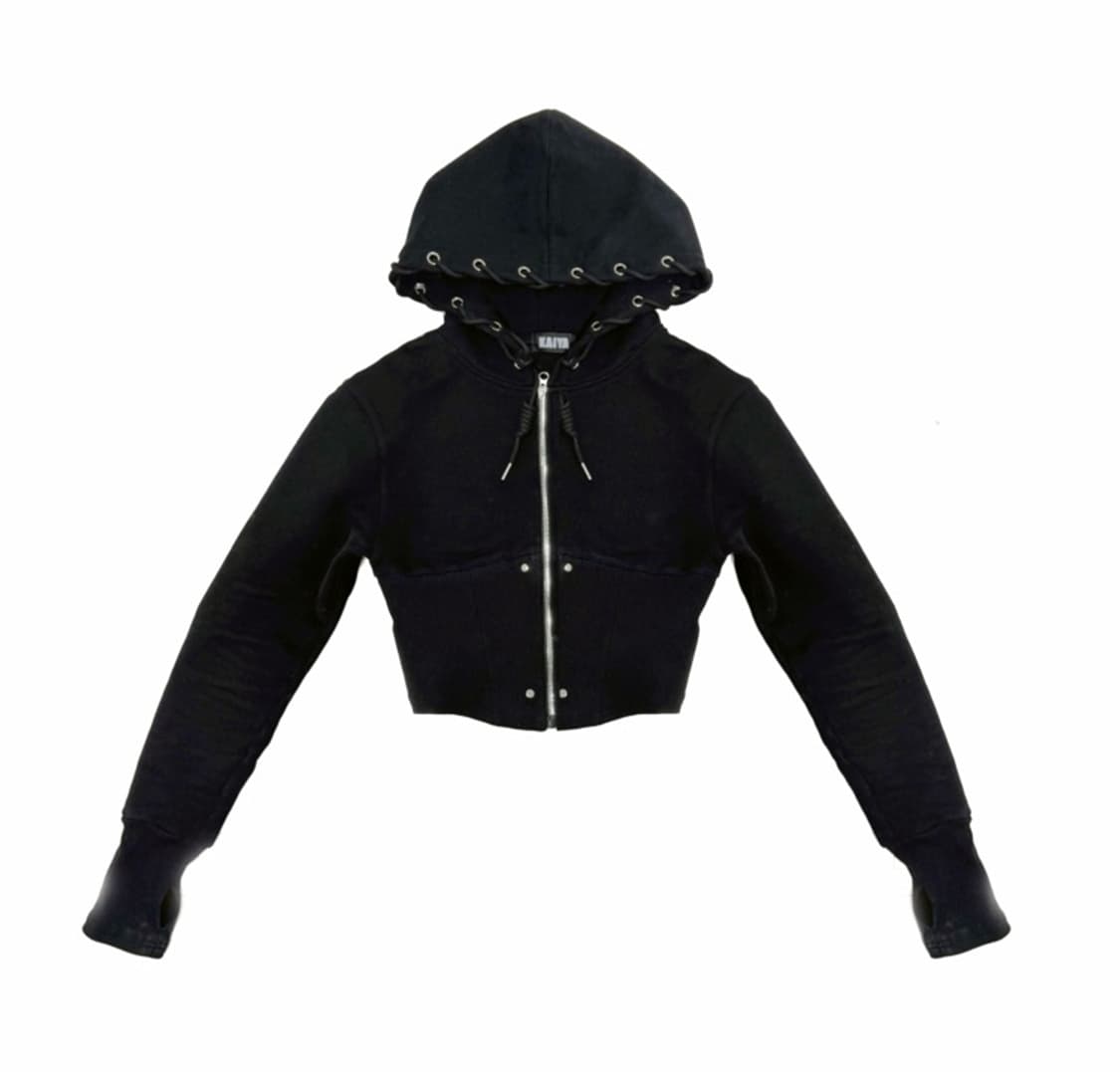 Kaiya 카이야 tie me up hoodie zip-up 상품이미지1