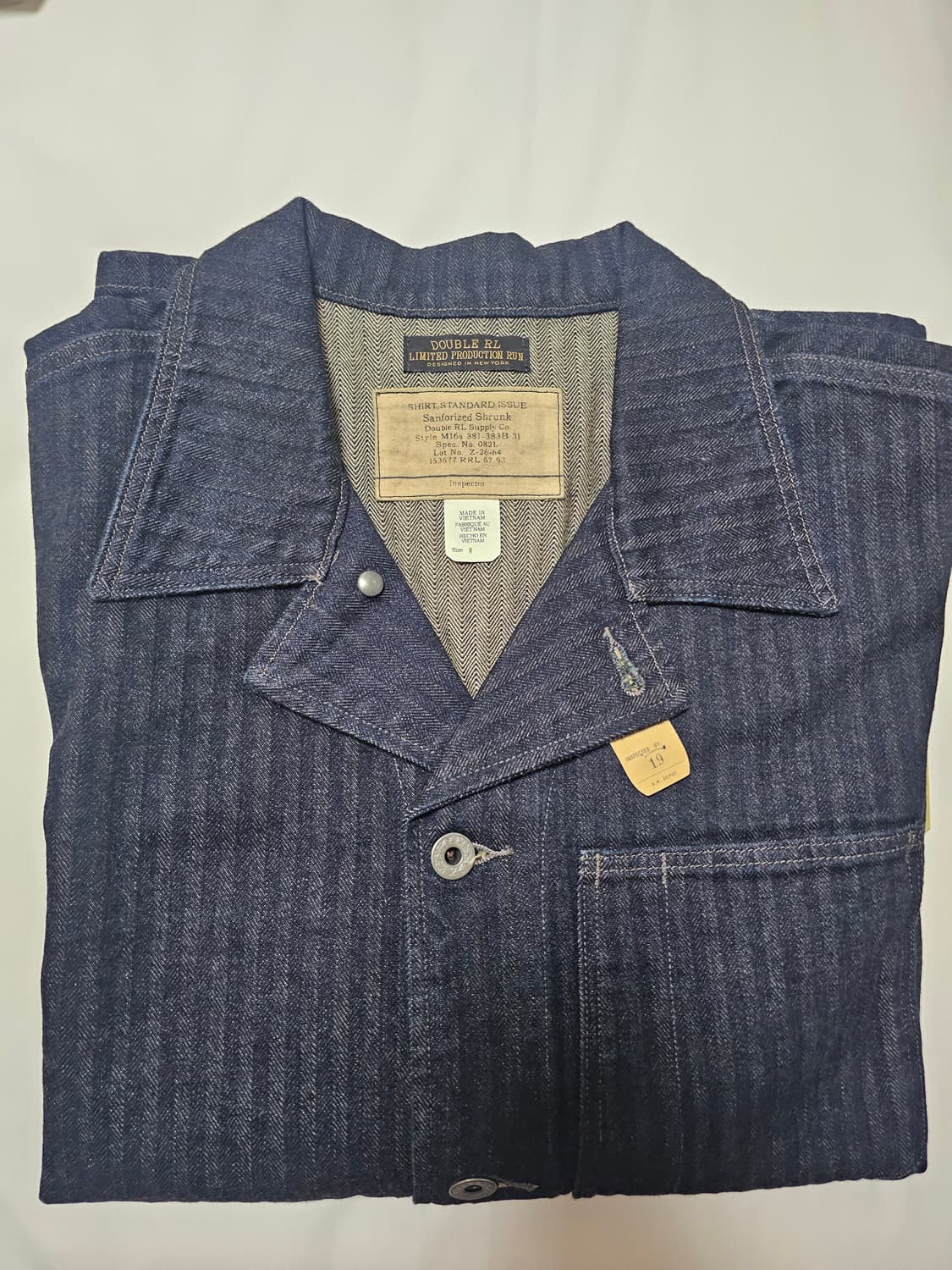 RRL 리미티드 에디션 인디고 헤링본 셔츠 M 상품이미지1