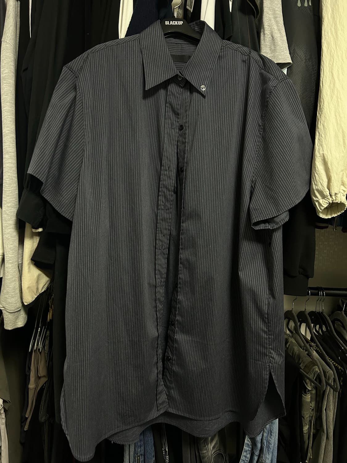 Daddy Fit Half Shirts (Navy) 상품이미지1