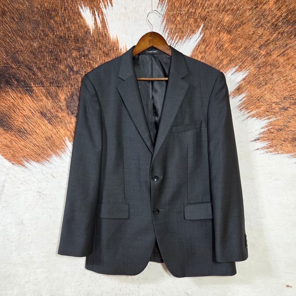 블랙 차콜 오버핏 블레이저 자켓 상품이미지1