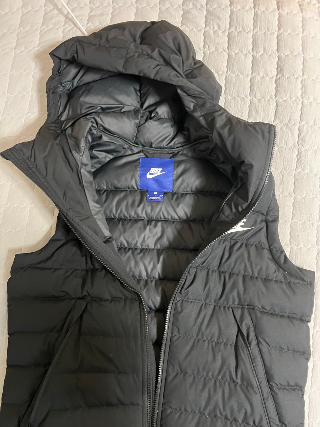 나이키 후드 패딩 조끼. M 블랙 상품이미지2
