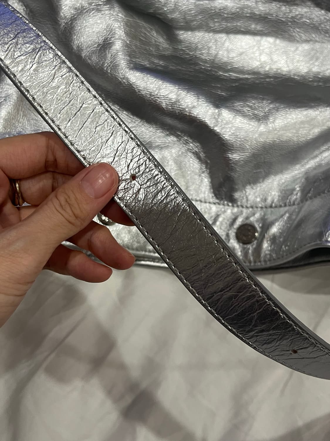 분크 실버 숄더백 상품이미지6