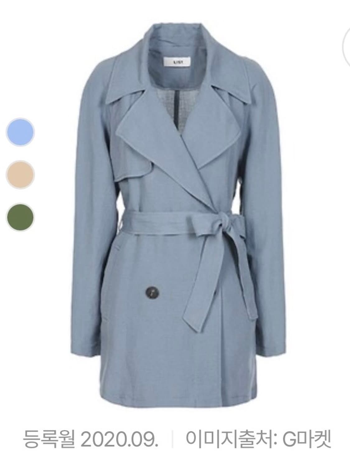 LIST 린넨 하프 트렌치 코트 상품이미지1