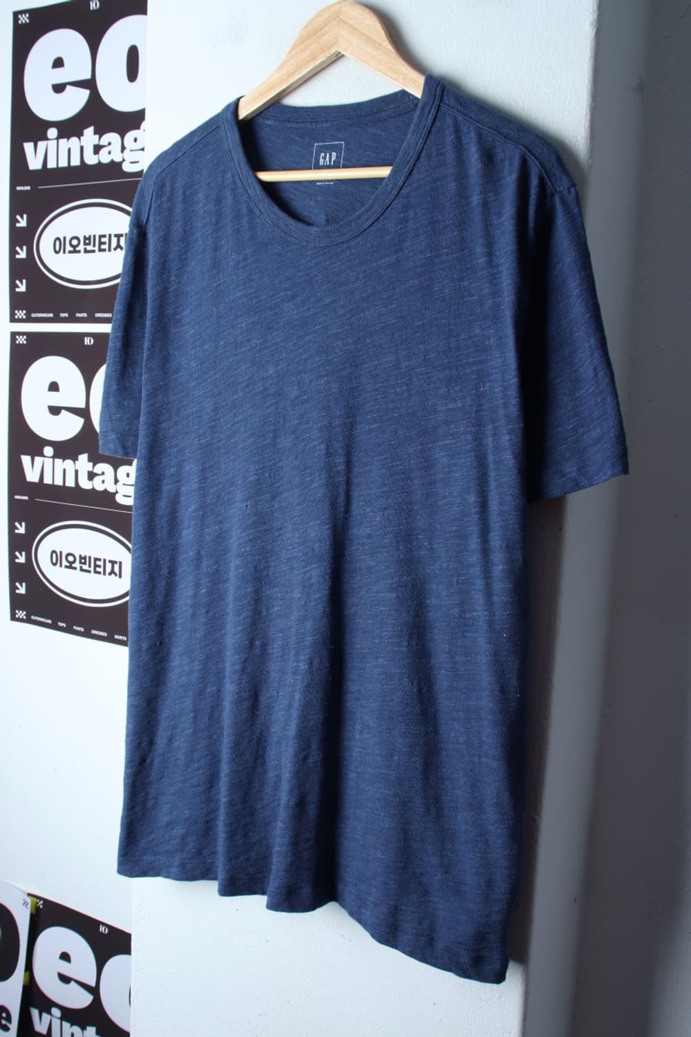 (XL-2XL) 갭 반팔 티셔츠 빅사이즈 무지 블루-H3H33679 상품이미지1