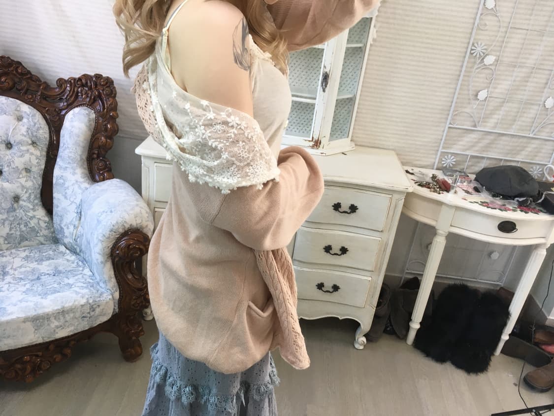 jpn vintage ivory halter sleeveless 상품이미지2